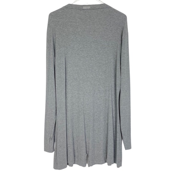 Skims Soft Lounge Button Up Henley Onesie Womens Plus Size 3X Heathered Grey LS - Picture 4 of 16